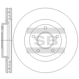 Диск тормозной (кратно 2) передний (вентилируемый) Mitsubishi ASX (10-) (D=294.0 SANGSIN SD4361