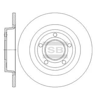 Диск гальмівний (кратно 2) задній Mazda 3 BK (03-) (D=279.9mm) HI-Q SANGSIN SD4427