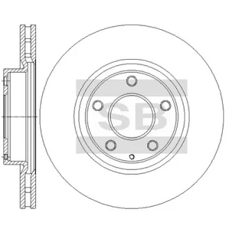Диск тормозной (кратно 2) передний (вентилируемый) Mazda 3 BM (13-) (D=295.0mm) SANGSIN SD4440