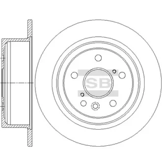 Диск гальмівний (кратно 2) задній Lexus RX330 (D=288.0mm) HI-Q SANGSIN SD4647