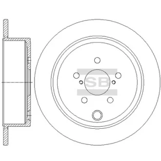 Диск гальмівний (кратно 2) задній Subaru Legacy V (09-) (D=285.8mm) HI-Q SANGSIN SD4706