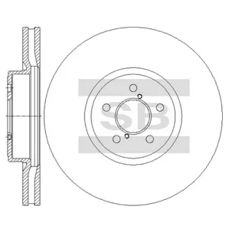 Диск гальмівний (кратно 2) передній (вентильований) Subaru Forester (13-) (D=315.8mm) HI-Q SANGSIN SD4714