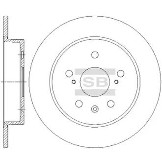 Диск гальмівний (кратно 2) задній Suzuki SX4 EY,GY (06-) (D=278.0mm) HI-Q SANGSIN SD4806