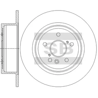 Диск гальмівний (кратно 2) задній Toyota Highlander (07-) (D=309.0mm) HI-Q SANGSIN SD4910