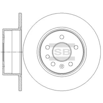 Диск гальмівний (кратно 2) задній Opel Vectra (04-) (D=285.7mm) HI-Q SANGSIN SD5123