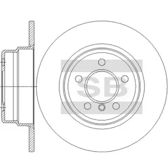 Диск гальмівний (кратно 2) задній BMW X5 E53 (D=323.8mm) HI-Q SANGSIN SD5213