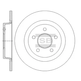 Диск гальмівний (кратно 2) задній Ford Focus II DA (04-) (D=279.9mm) HI-Q SANGSIN SD5309