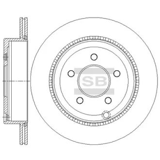 Диск гальмівний (кратно 2) задній (вентильований) Ford Edge (06-) (D=302.2mm) HI-Q SANGSIN SD5323