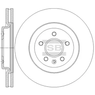 Диск гальмівний (кратно 2) передній (вентильований) Ford Explorer (11-) (D=325.0mm) HI-Q SANGSIN SD5325