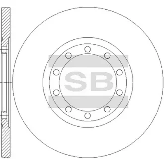 Диск гальмівний (кратно 2) задній Ford Transit (06-) (D=280.0mm) HI-Q SANGSIN SD5345