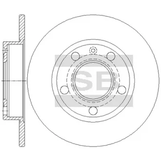 Диск гальмівний (кратно 2) задній Audi A4 (-08) (D=244.9mm) HI-Q SANGSIN SD5448