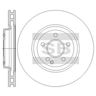 Диск тормозной (кратно 2) передний (вентилируемый) MB A-CLASS (05-) (D=320.0mm) SANGSIN SD5612