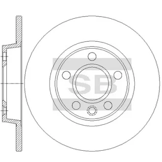 Диск гальмівний (кратно 2) задній VW Caravelle IV (D=279.9mm) HI-Q SANGSIN SD5713