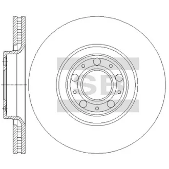 Диск тормозной (кратно 2) передний (вентилируемый) Volvo S60 (-10) (D=315.7mm) SANGSIN SD6105