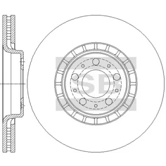 Диск гальмівний (кратно 2) передній (вентильований) Volvo XC90 (13-) (D=335.8mm) HI-Q SANGSIN SD6106