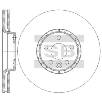 Диск тормозной (кратно 2) передний (вентилируемый) Volvo XC60 (08-) (D=328.0mm) SANGSIN SD6108