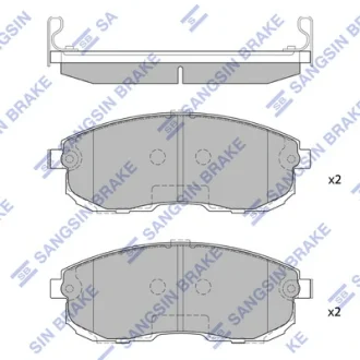 Колодки гальмівні передні Nissan Maxima (00-), Infinity G35 AWD (06-) (SP1107-FA) HI-Q SANGSIN SP1107FA