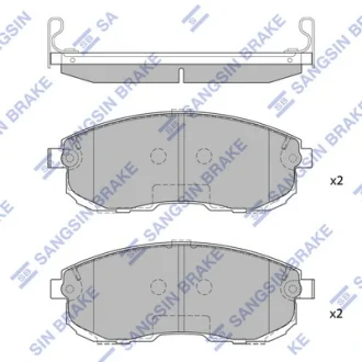 Колодки гальмівні передні Nissan Cube (USA) (09-), Maxima (03-) HI-Q SANGSIN SP1107FB