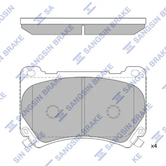 Колодки гальмівні передні Hyundai Genesis (12-) HI-Q SANGSIN SP1206