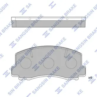 Колодки гальмівні передні Toyota Corolla HI-Q SANGSIN SP1211