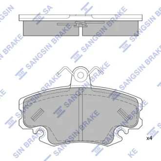 Колодки гальмівні передні Renault Logan  HI-Q SANGSIN SP1243A
