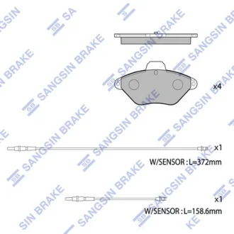 Колодки гальмівні передні Citroen Xantia HI-Q SANGSIN SP1253