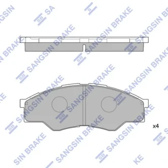 Колодки тормозные передние Toyota Hi-Lux (04-) SANGSIN SP1276
