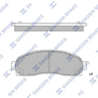 Колодки гальмівні передні Ford Explorer (-06), Pontiac Torrent (06-) HI-Q SANGSIN SP1369