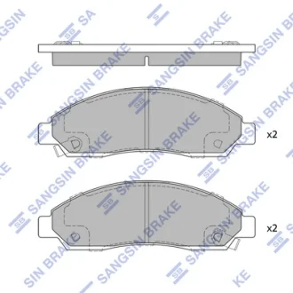 Колодки гальмівні передні Chevrolet Colorado (-08), GMC Caynon (-08) HI-Q SANGSIN SP1408
