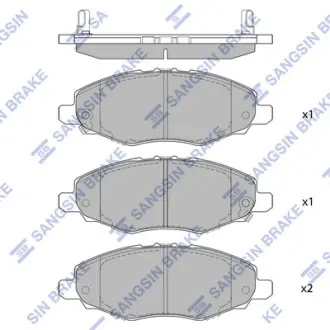 Колодки гальмівні передні Toyota Hilux Pick-Up 2.0 (05-) HI-Q SANGSIN SP1412