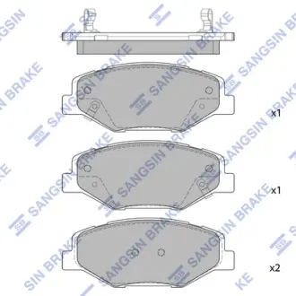 Колодки дискового тормоза SANGSIN SP1418