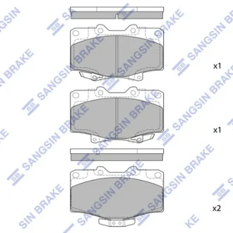Колодки тормозные передние Toyota 4Runner (-01) SANGSIN SP1420