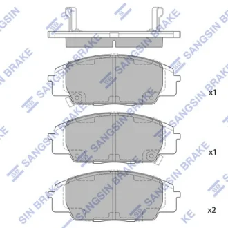 Колодки гальмівні передні Honda Civic (06-) HI-Q SANGSIN SP1434