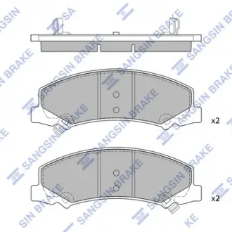 Колодки гальмівні передні Cadillac DTS (06-), Chevrolet Impala (06-) HI-Q SANGSIN SP1443