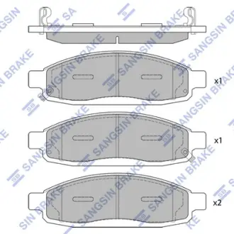 Колодки дискового тормоза SANGSIN SP1446