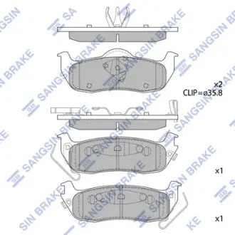 Комплект гальмівних колодок SANGSIN SP1512