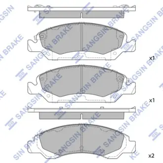 Колодки дискового тормоза SANGSIN SP1561