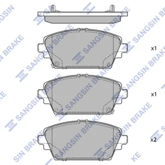 Колодки гальмівні передні Nissan Primera (P12) (02-)  HI-Q SANGSIN SP1582A