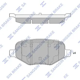 Колодка торм. диск. FORD EXPLORER 15- задн. (пр-во) SANGSIN SP1621