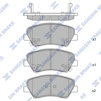 Колодки гальмівні передні Renault Fluence (10-), Megane III (09-), Scenic III (09-) HI-Q SANGSIN SP1687