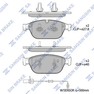 Колодки гальмівні передні Audi A6 (11-), A7 (11-), Q5 (8R) (13-) HI-Q SANGSIN SP1694