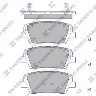 Колодки дискового тормоза SANGSIN SP1706