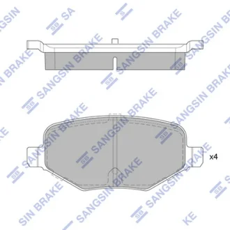 Колодки гальмівні задні (дискові) Ford Taurus (13-), Explorer (13-), Flex (14-), Lincoln MKT (13-) HI-Q SANGSIN SP1717