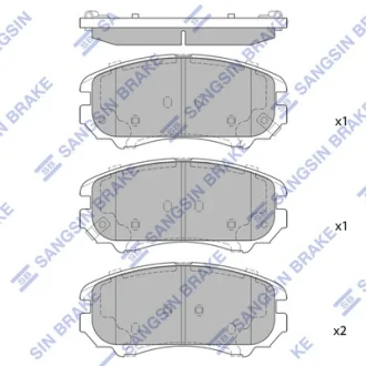 Колодки гальмівні передні Kia Sportage (05-), Hyundai Tucson (05-) HI-Q SANGSIN SP1724