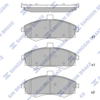 Колодки гальмівні передні Hyundai Elantra (02-) HI-Q SANGSIN SP1734
