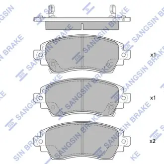 Колодки гальмівні передні Toyota Corolla (E11) (-02) HI-Q SANGSIN SP1752
