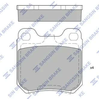 Колодки гальмівні задні Opel Omega A, B, Vectra B HI-Q SANGSIN SP1760