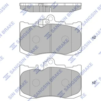 Колодки тормозные передние Lexus GS350 (13-), IS350 (12-) SANGSIN SP1773