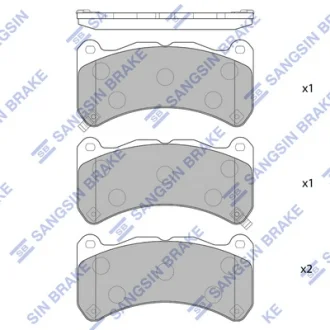Колодки гальмівні передні Lexus IS F (08-) HI-Q SANGSIN SP1775