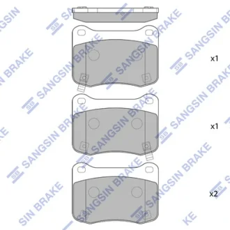 Колодки гальмівні задні (дискові) Lexus IS F (08-) HI-Q SANGSIN SP1776